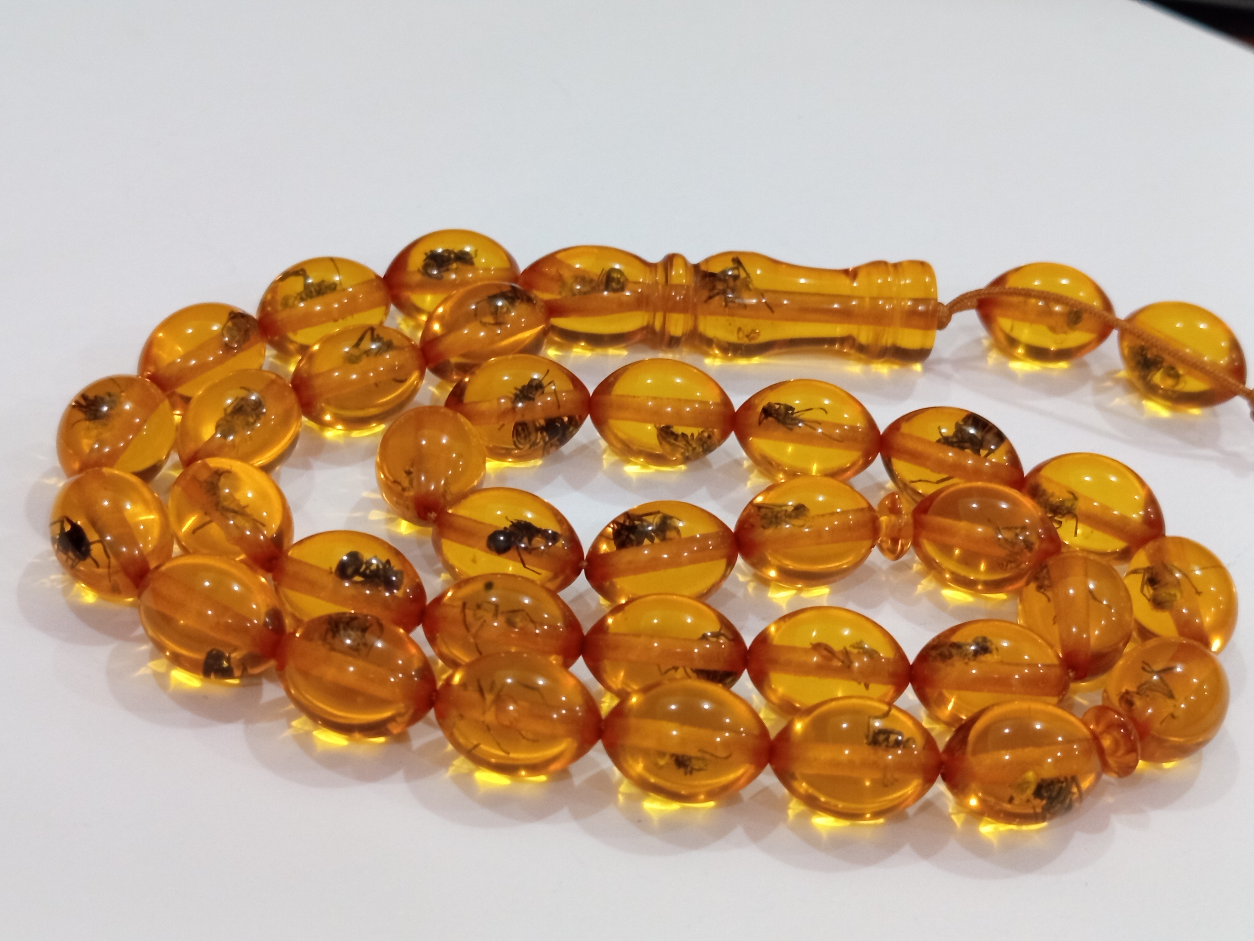 تسبیح کهربا ،کار استاد تراش ،۳۳دونه