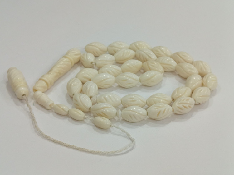 تسبیح استخوانی (معروف به عاج فیل)،تراش دست ،۳۳دونه