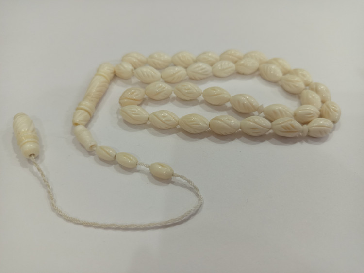تسبیح استخوانی (معروف به عاج فیل)،تراش دست ،۳۳دونه